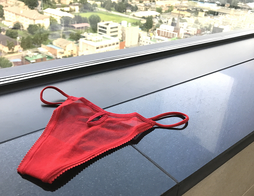 Women Underwear Sexy see-through pearl mesh bendin