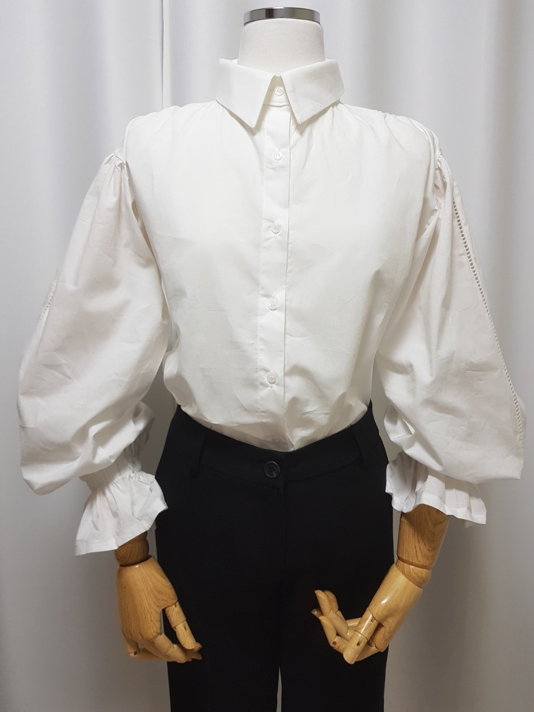 Formal Autumn Shirt Balloon Sleeved Blouse 20's