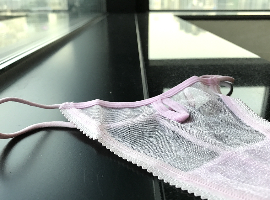 Women Underwear Sexy see-through pearl mesh bendin