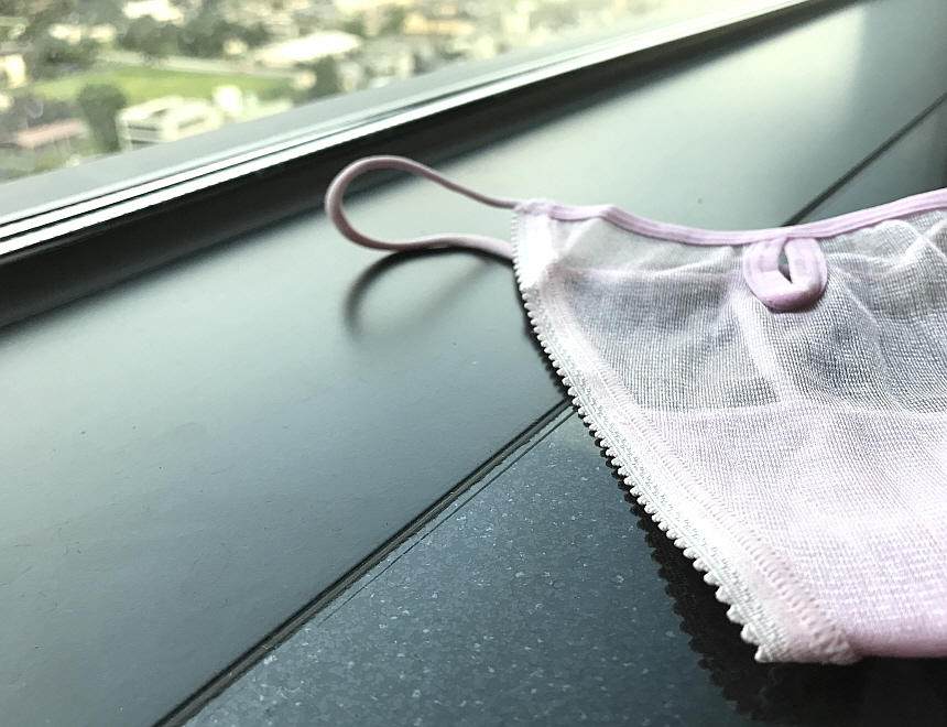 Women Underwear Sexy see-through pearl mesh bendin