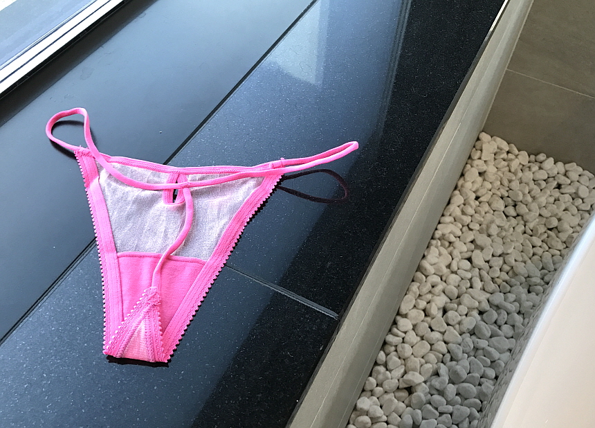 Women Underwear Sexy see-through pearl mesh bendin