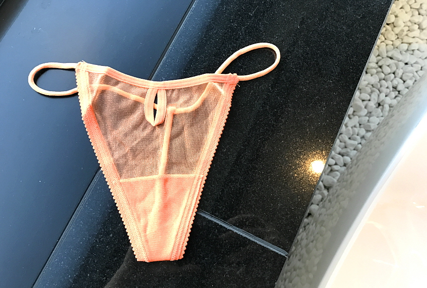 Women Underwear Sexy see-through pearl mesh bendin