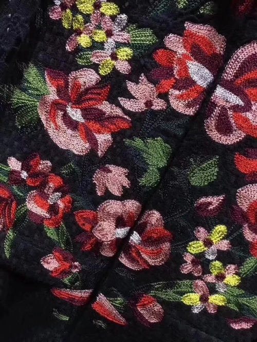 New Women Dress Imported GG Flower Embroidery Twee