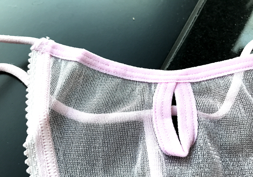 Women Underwear Sexy see-through pearl mesh bendin