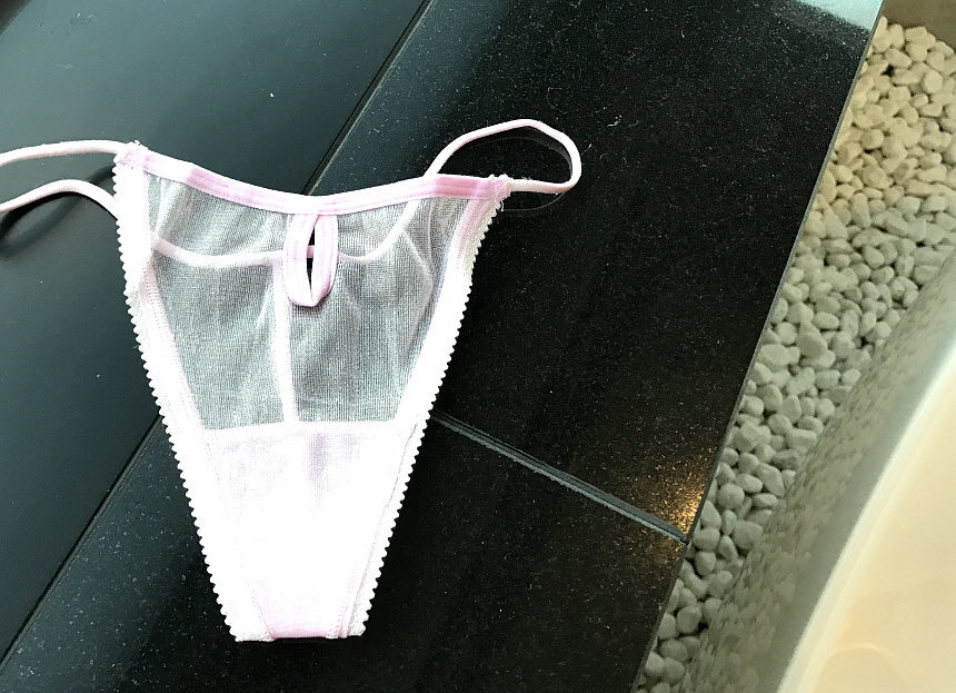Women Underwear Sexy see-through pearl mesh bendin