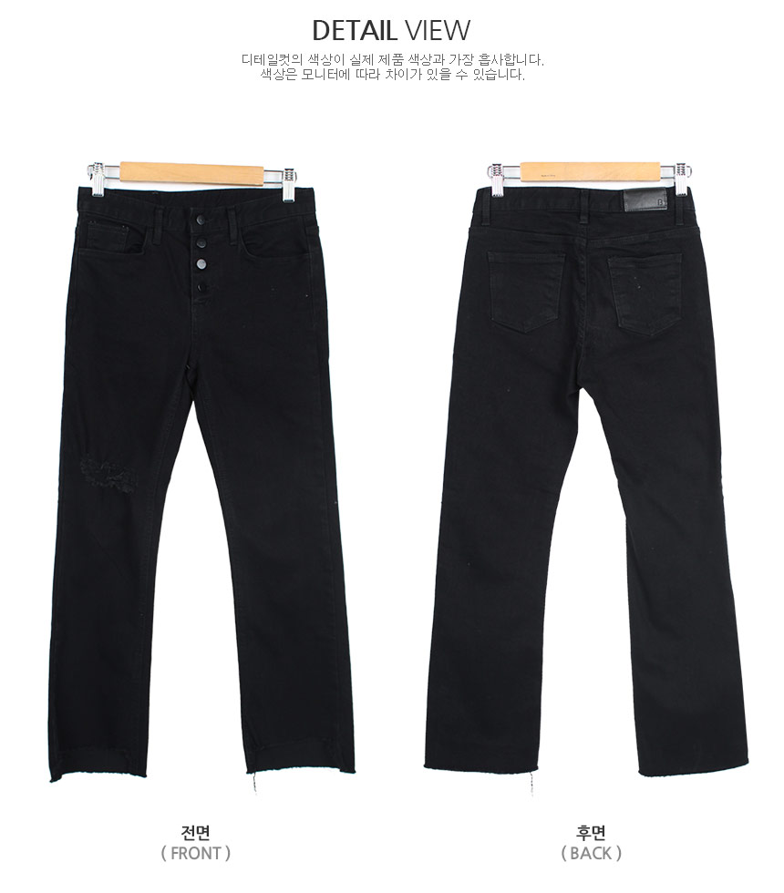 Women Jeans Pants For Button Semi-Boots Cut Pants 