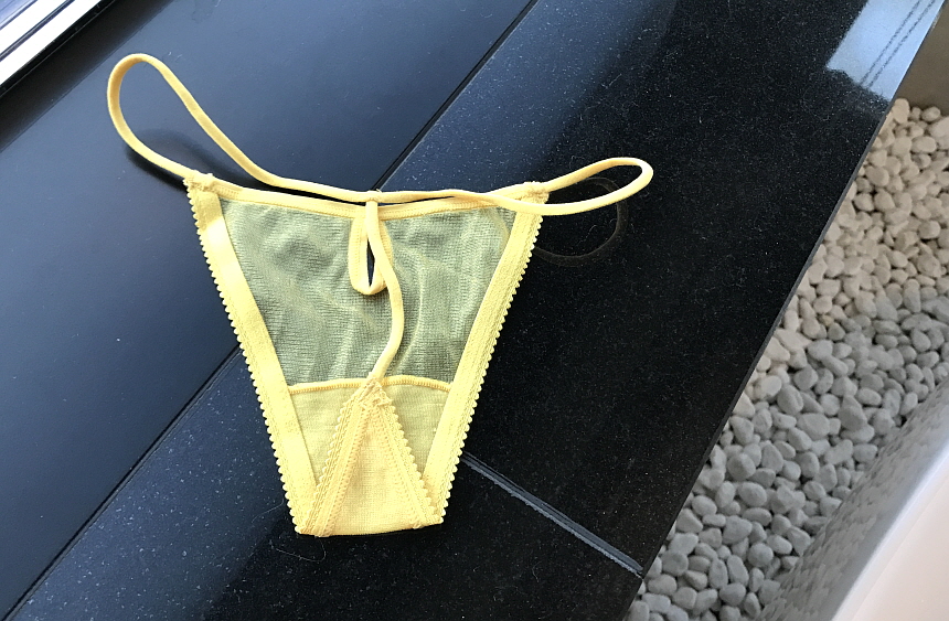 Women Underwear Sexy see-through pearl mesh bendin