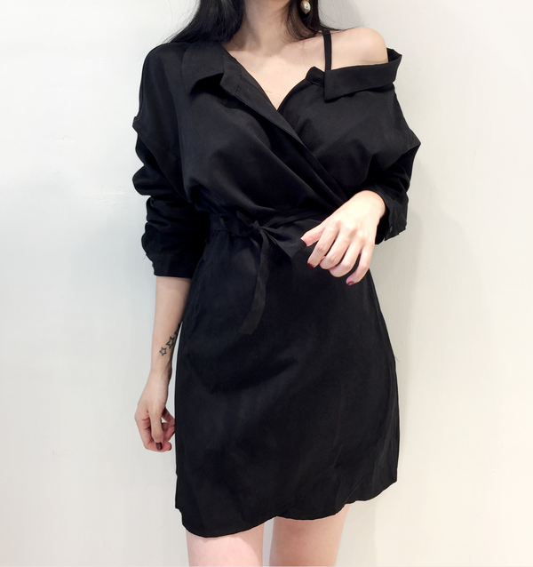 Suede Uncorked Dress One-piece goddess dress Basic