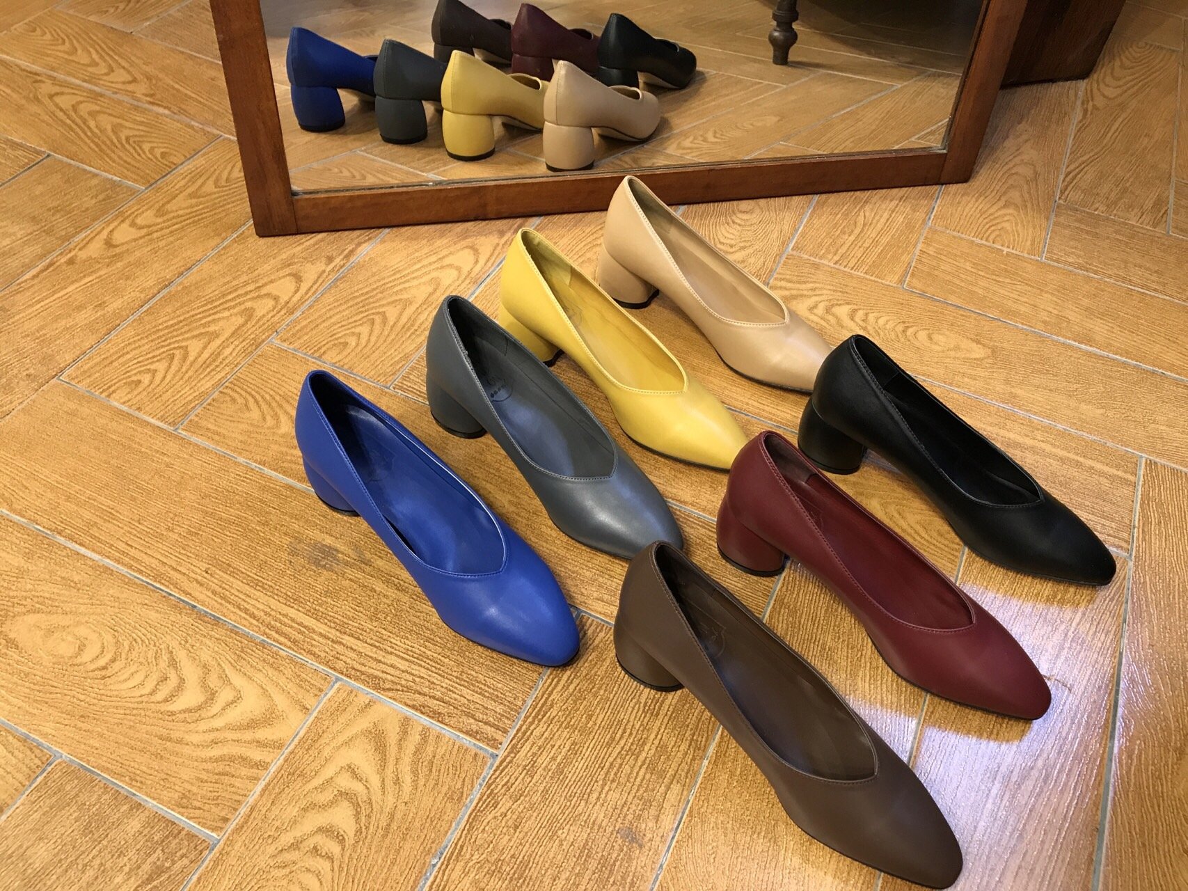 Retro Mid-Hill Pumps cm Shoes Slipper Heel 6CM or 