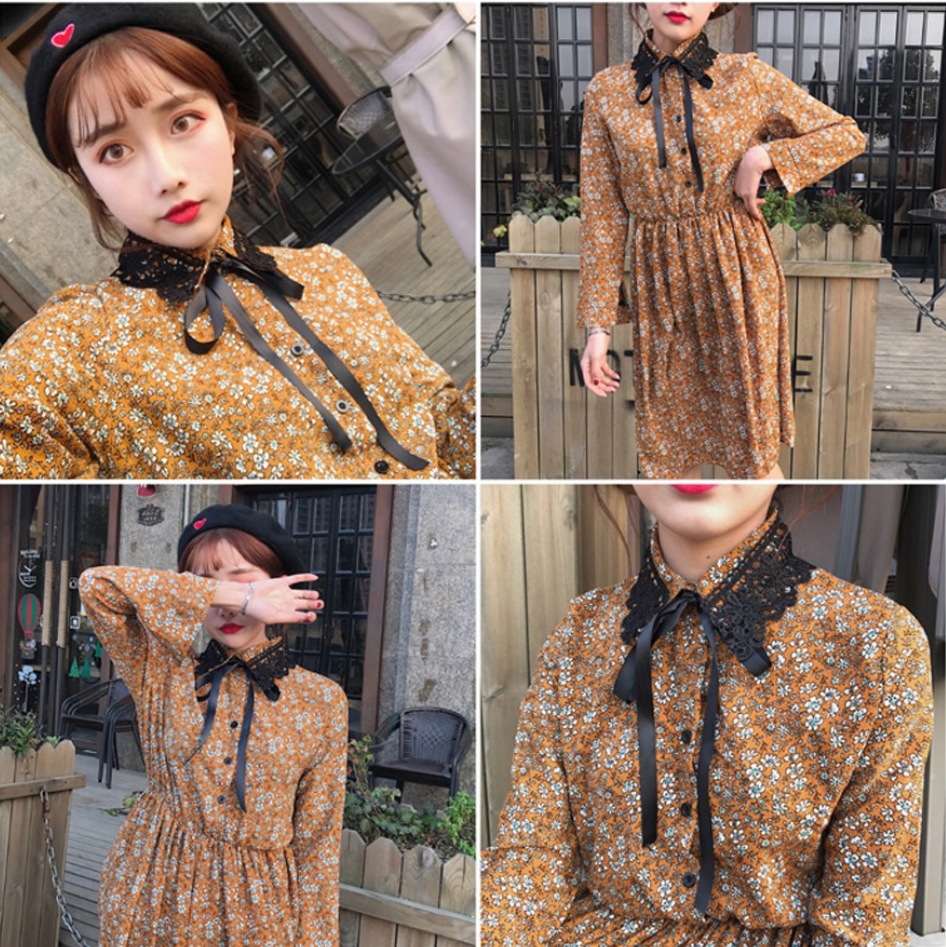 New Women Dress DH Women's Lace Color Flower Dr