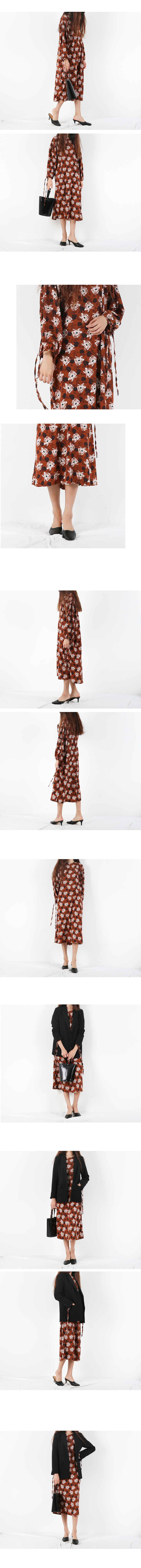 New Women Dress Pansy Flower Dress 3 Colors