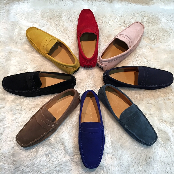 Driving shoes suede loafers 8color Stylish men Cas