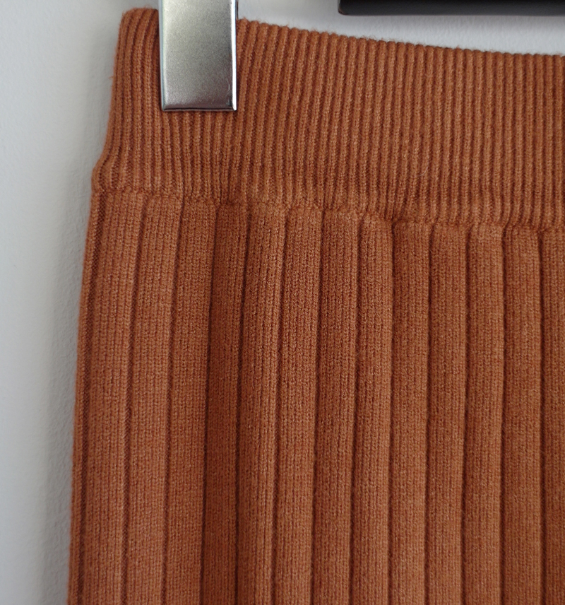 Wool 100 knitted goose skirt banding Long top long