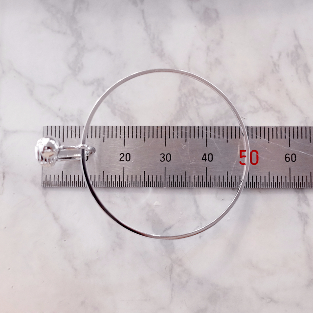 Earring OK Big Round Ring Clip Type Handmade Unbre