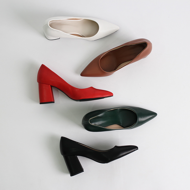 Comfortable Tongue Stiletto 7cm Middle Heel Pumps 