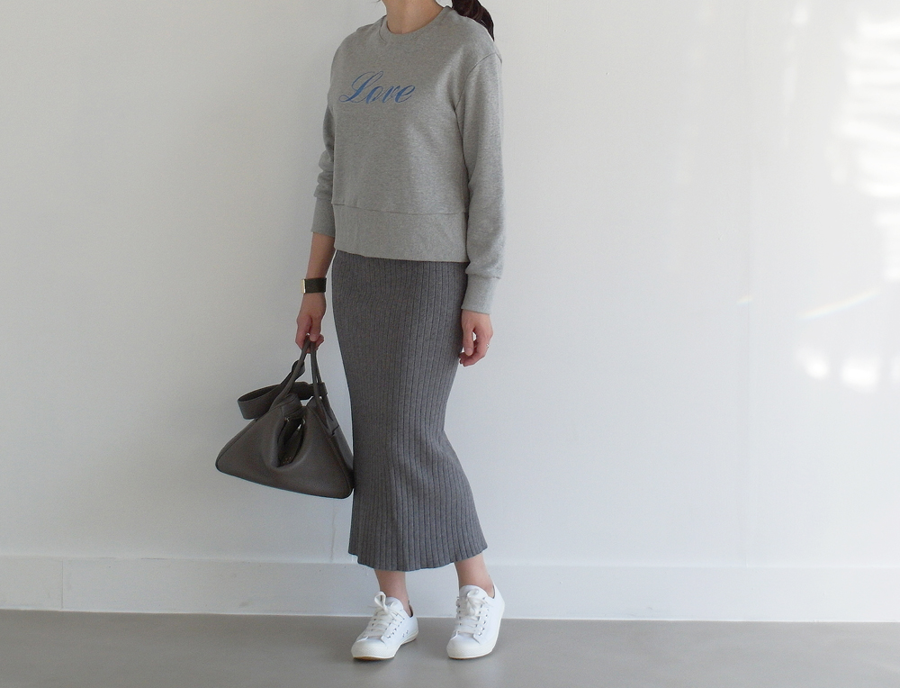 Wool 100 knitted goose skirt banding Long top long