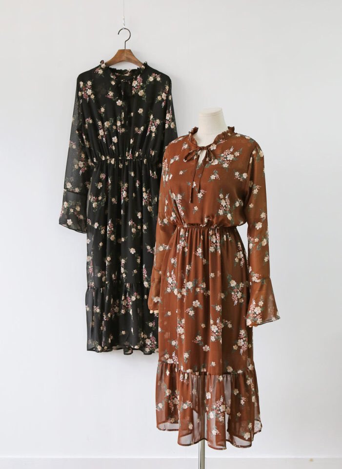 New Women Dress Heavenly sky Creeper Chiffon Flowe