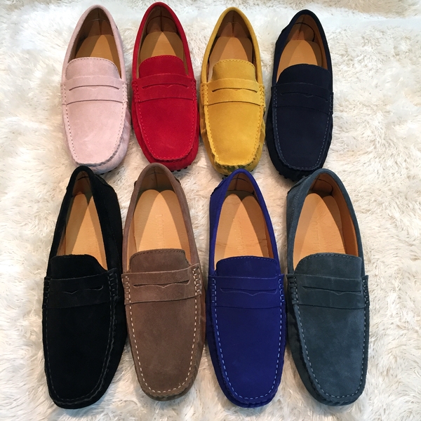 Driving shoes suede loafers 8color Stylish men Cas