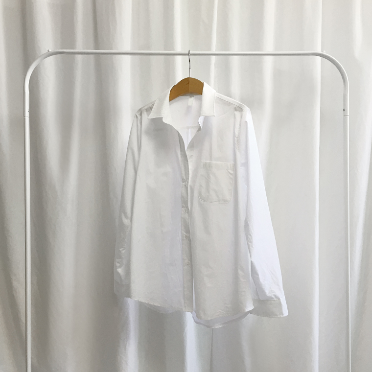 Free shipping long sleeve loose-fitting basic cott