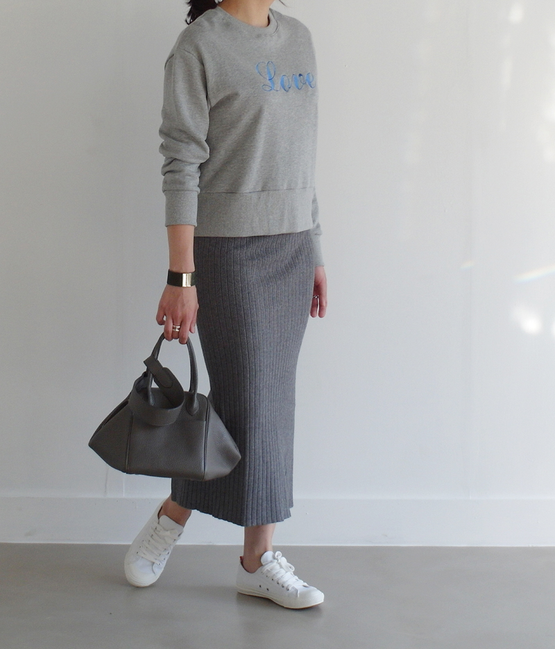 Wool 100 knitted goose skirt banding Long top long