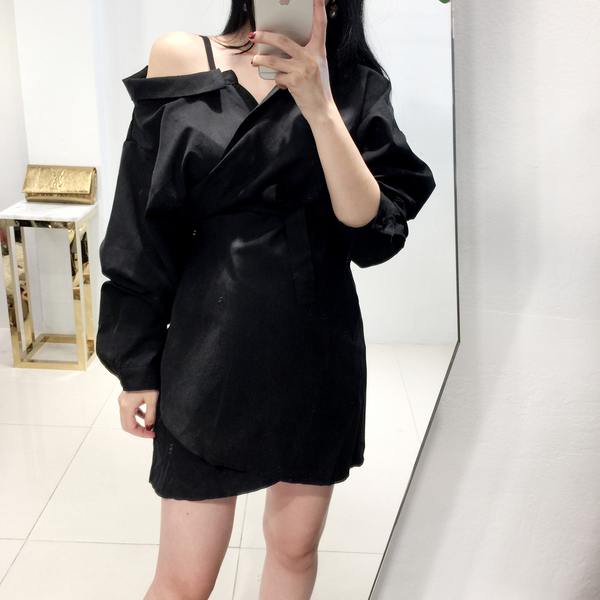 Suede Uncorked Dress One-piece goddess dress Basic