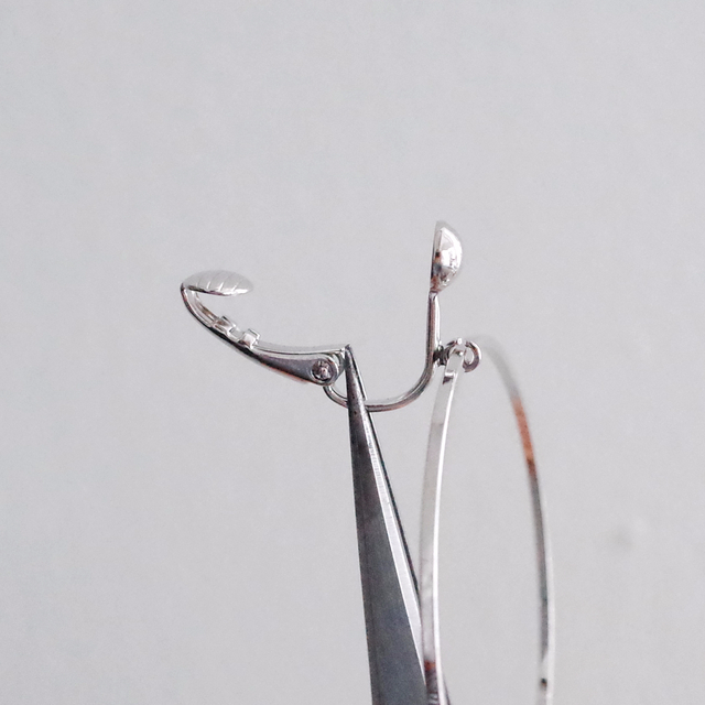 Earring OK Big Round Ring Clip Type Handmade Unbre