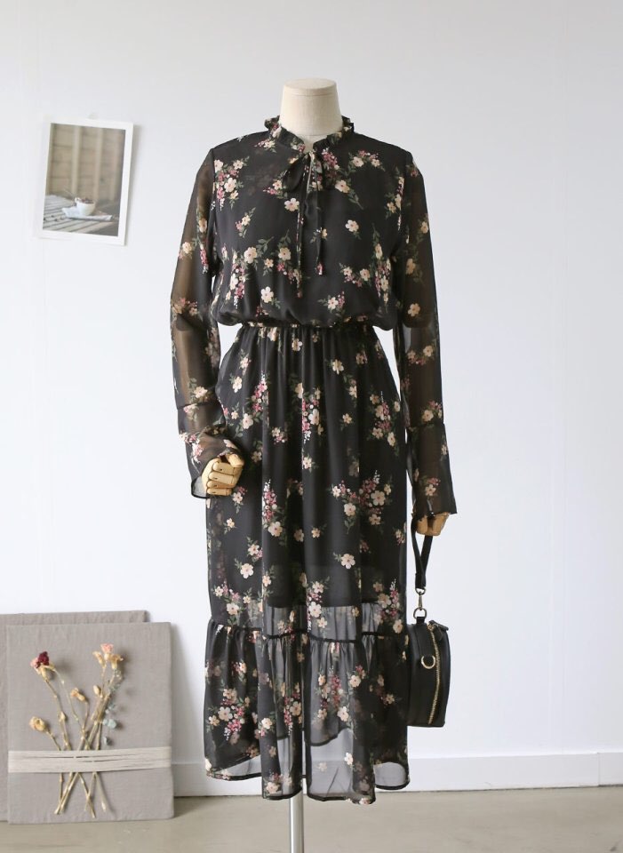 New Women Dress Heavenly sky Creeper Chiffon Flowe