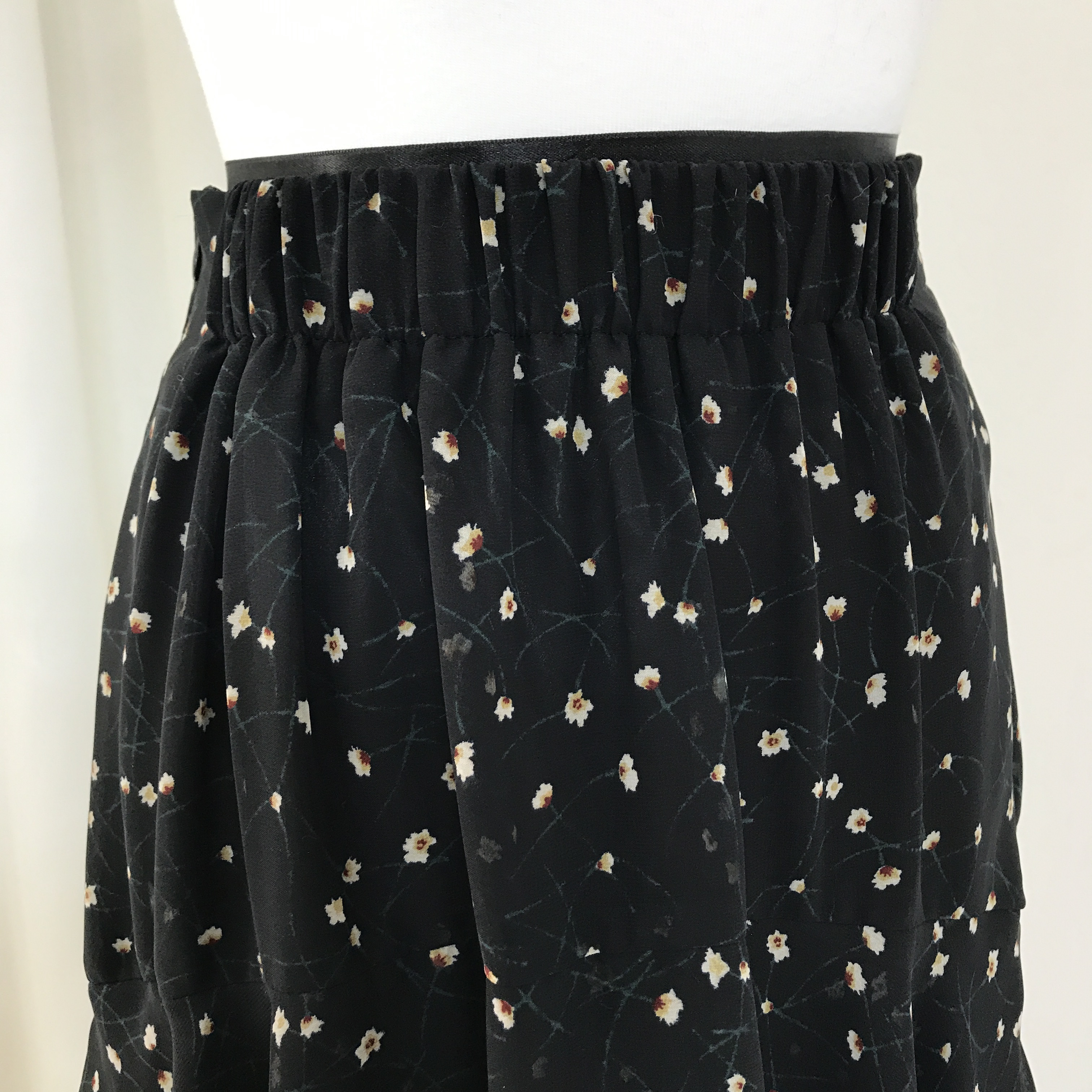 Flower Chiffon Long Skirt Cody Autumn Daily Look R