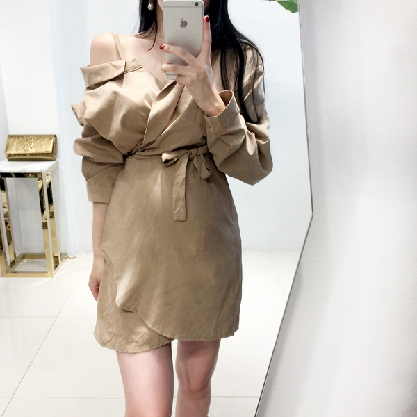 Suede Uncorked Dress One-piece goddess dress Basic