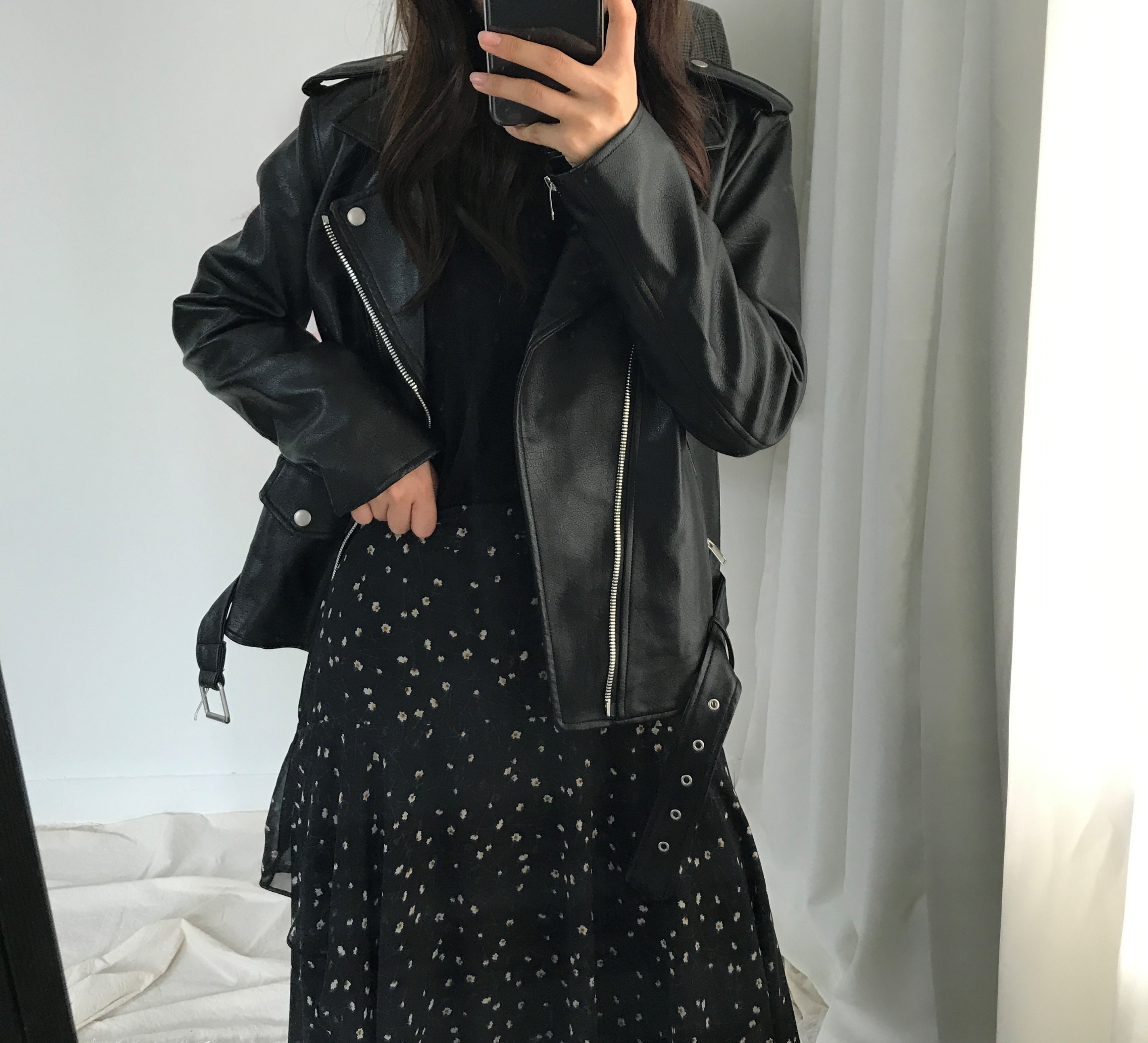 Flower Chiffon Long Skirt Cody Autumn Daily Look R