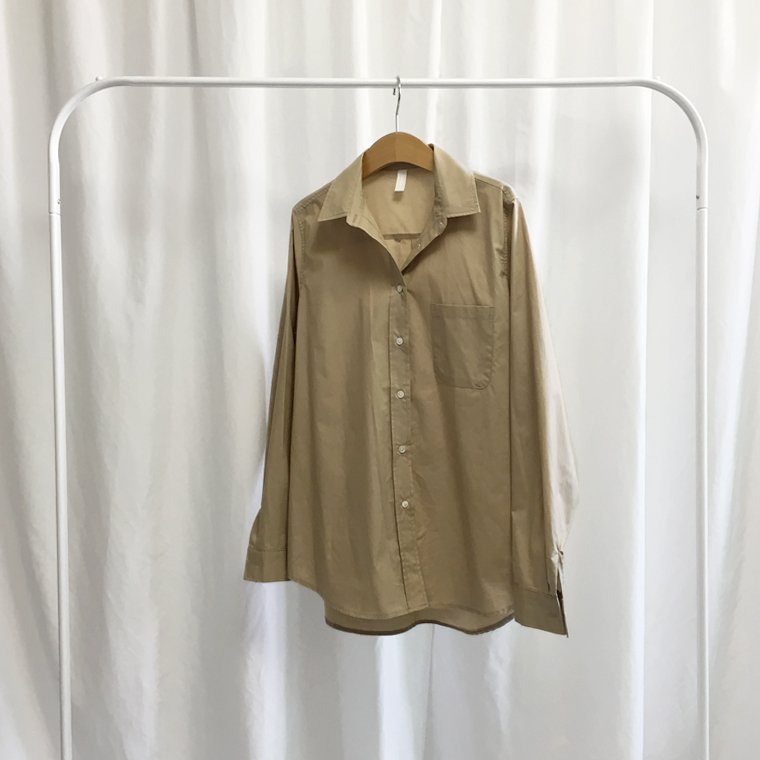 Free shipping long sleeve loose-fitting basic cott