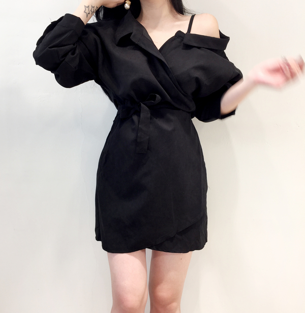 Suede Uncorked Dress One-piece goddess dress Basic