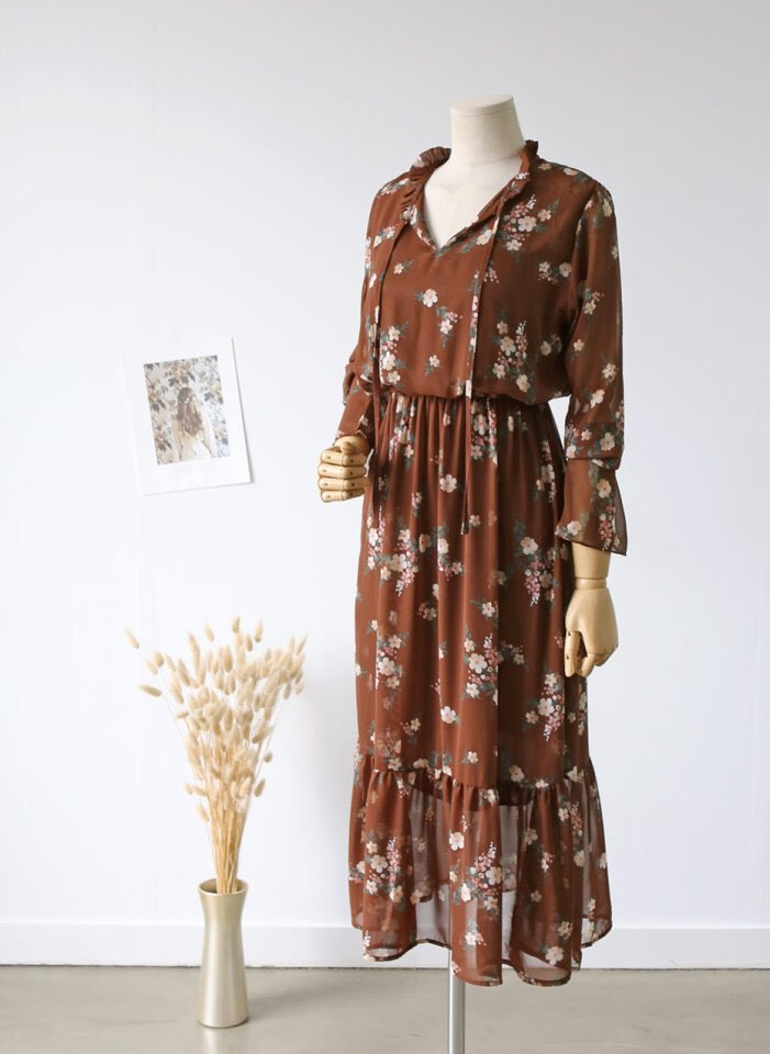 New Women Dress Heavenly sky Creeper Chiffon Flowe