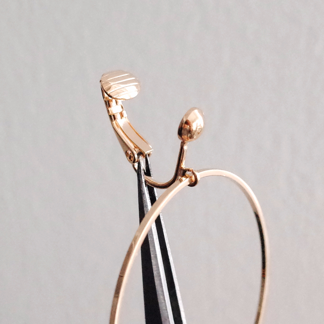Earring OK Big Round Ring Clip Type Handmade Unbre