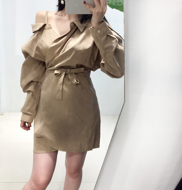 Suede Uncorked Dress One-piece goddess dress Basic