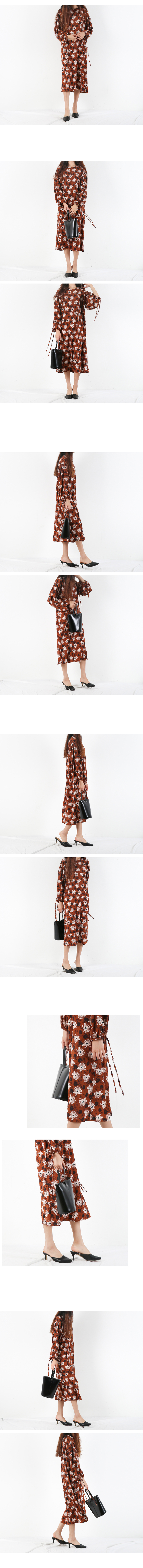 New Women Dress Pansy Flower Dress 3 Colors