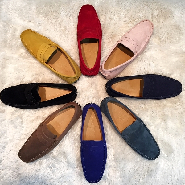 Driving shoes suede loafers 8color Stylish men Cas