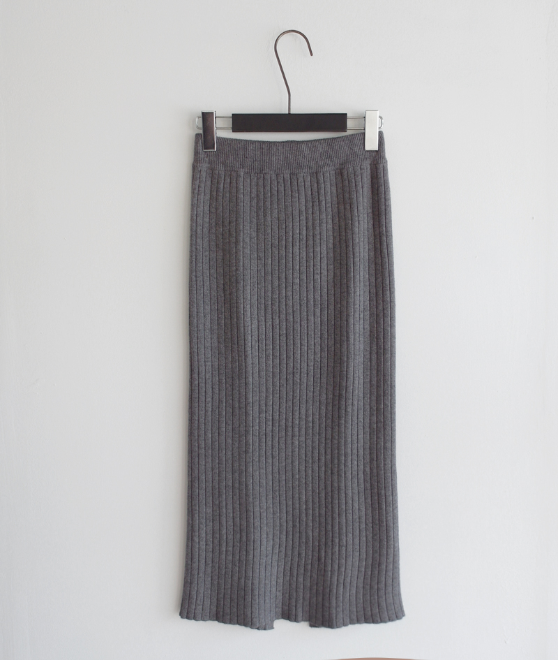 Wool 100 knitted goose skirt banding Long top long