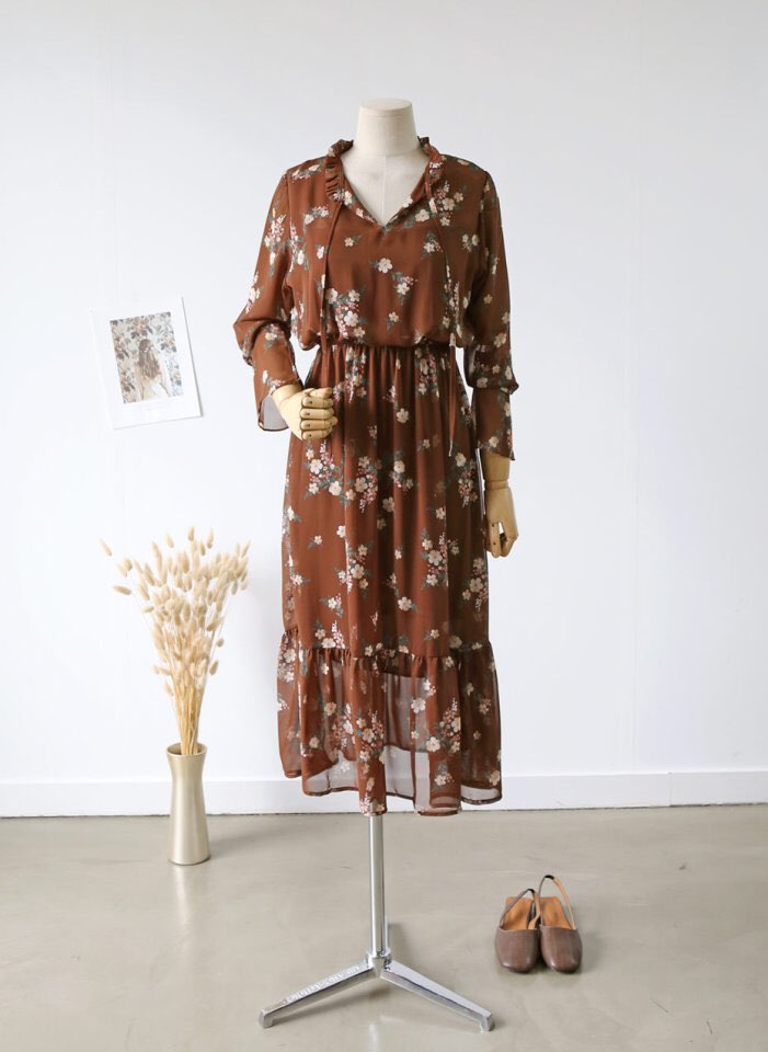 New Women Dress Heavenly sky Creeper Chiffon Flowe