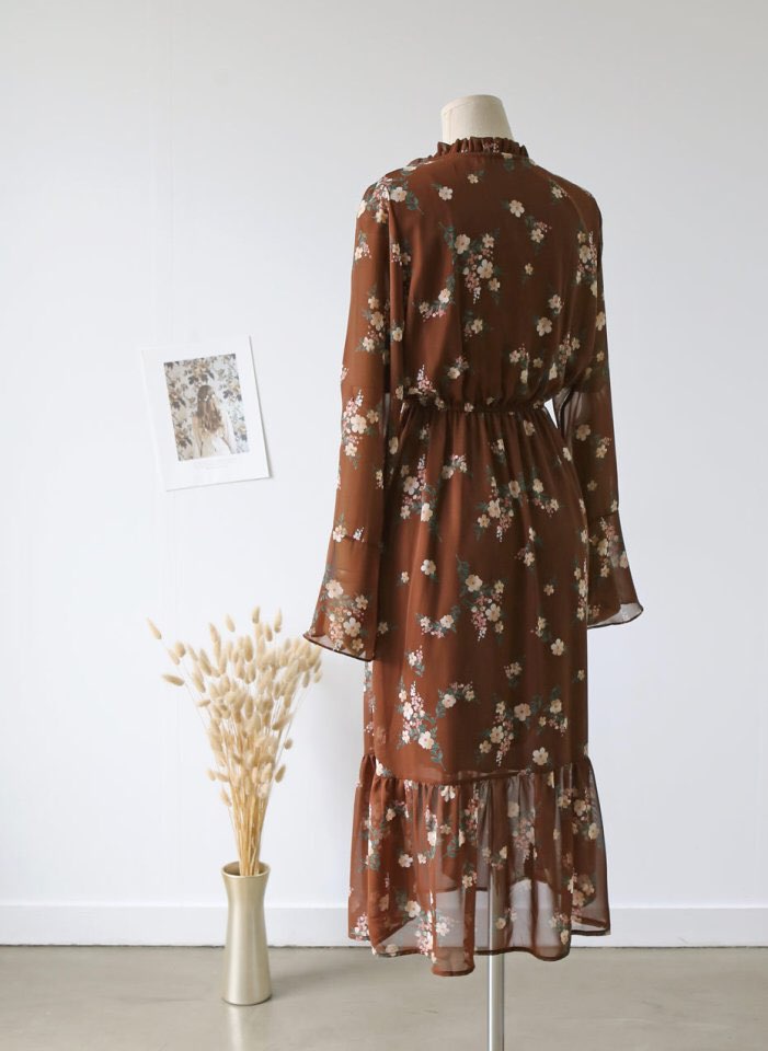 New Women Dress Heavenly sky Creeper Chiffon Flowe