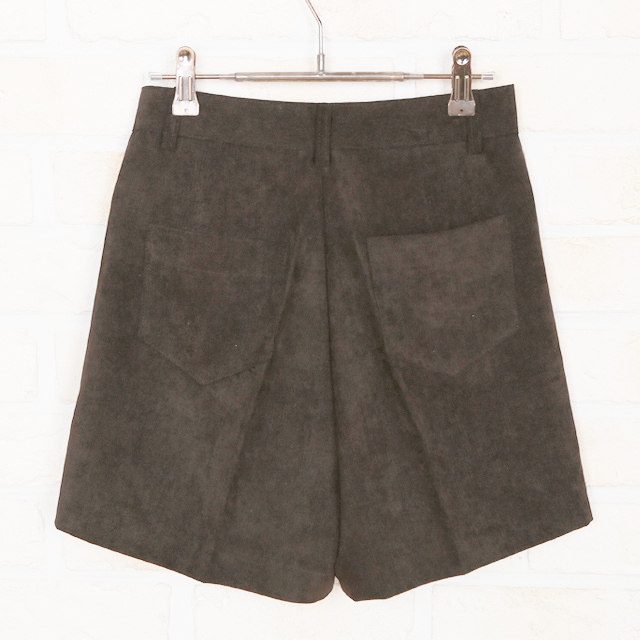 Women Short Pants Warm Polo A Line Suede Shorts S,