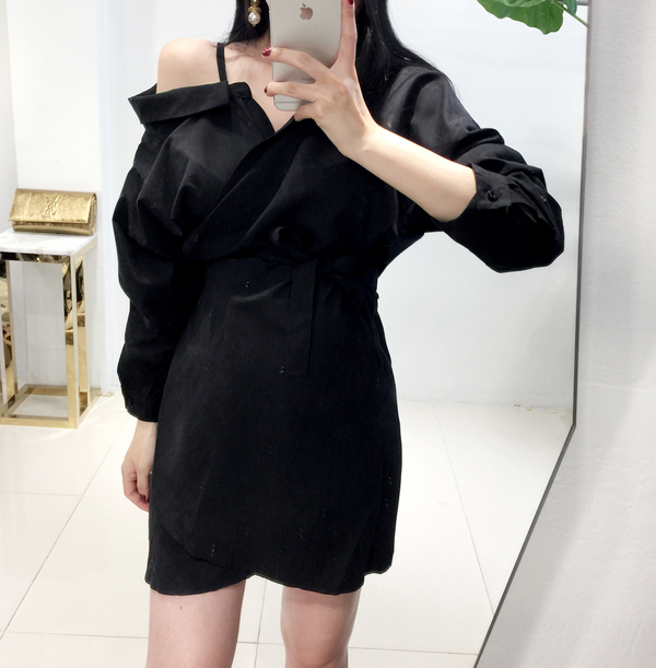 Suede Uncorked Dress One-piece goddess dress Basic