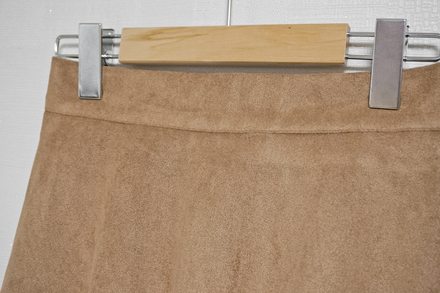 Suede Banding Flare Mini Skirt A-Line Skirt Band F