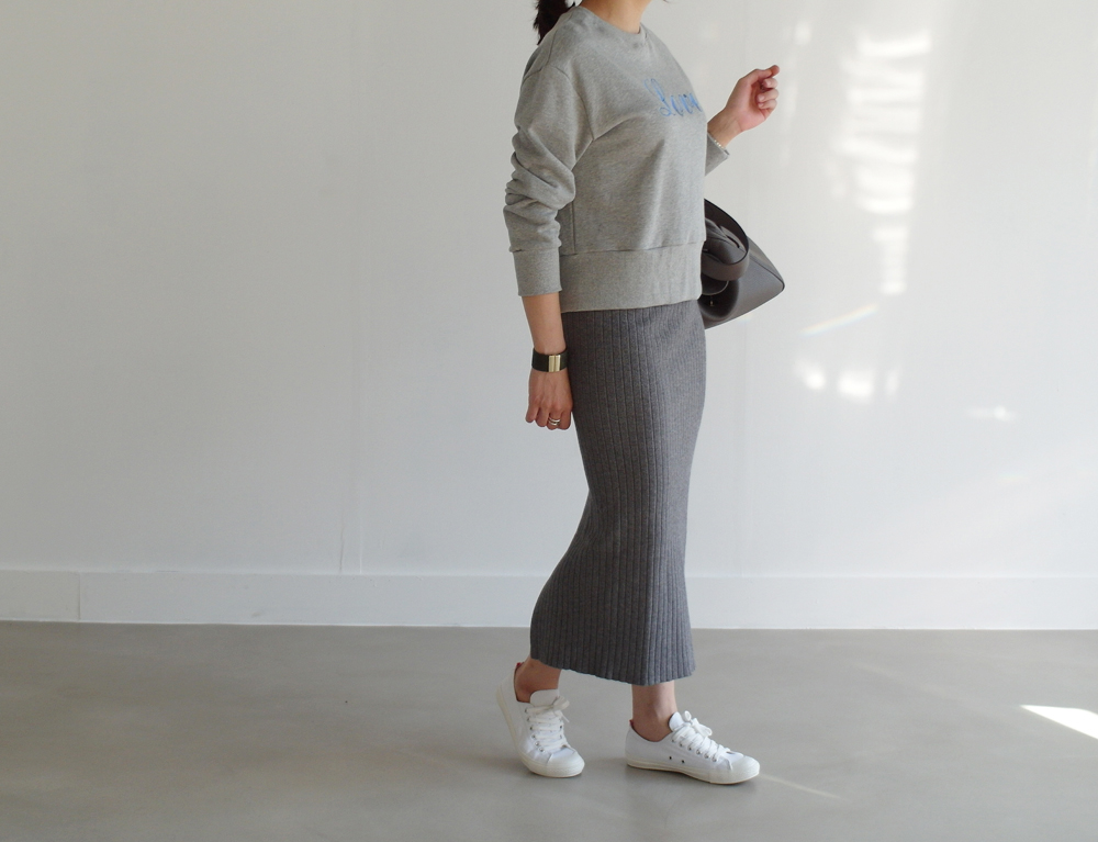 Wool 100 knitted goose skirt banding Long top long