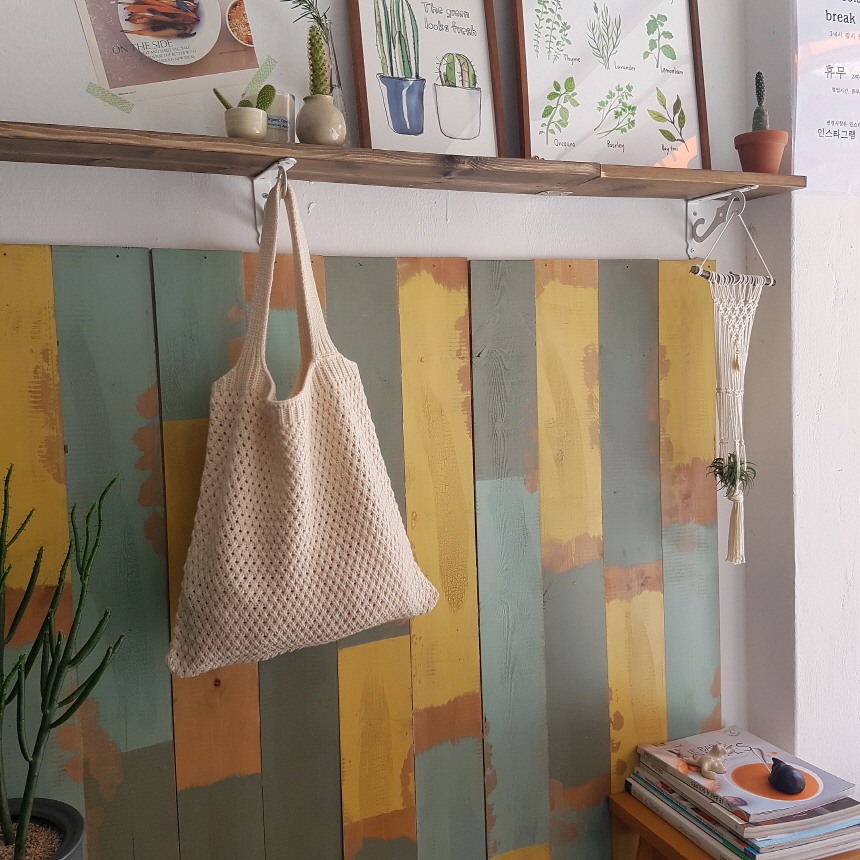 Discount discount handbag knit bag eco bag 4color 