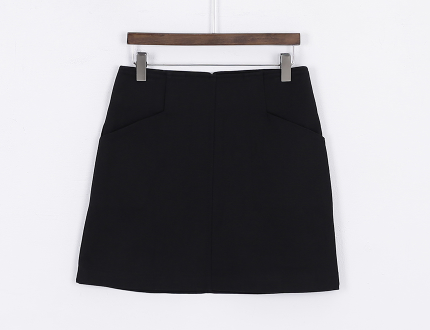 Dear A-line pocket mini skirt 4color Ballack coord
