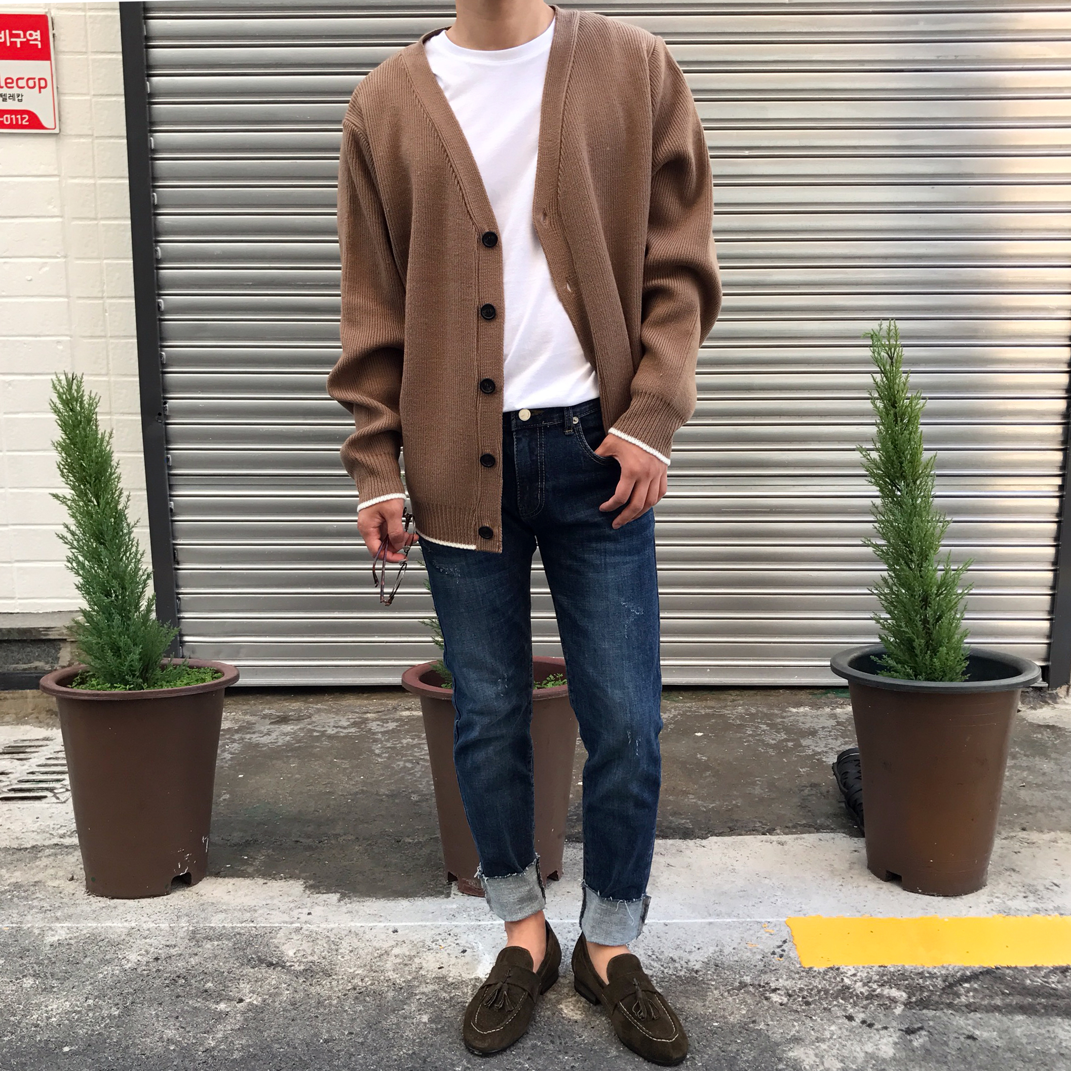 Men's suede tassel looper handmade shoes 7color