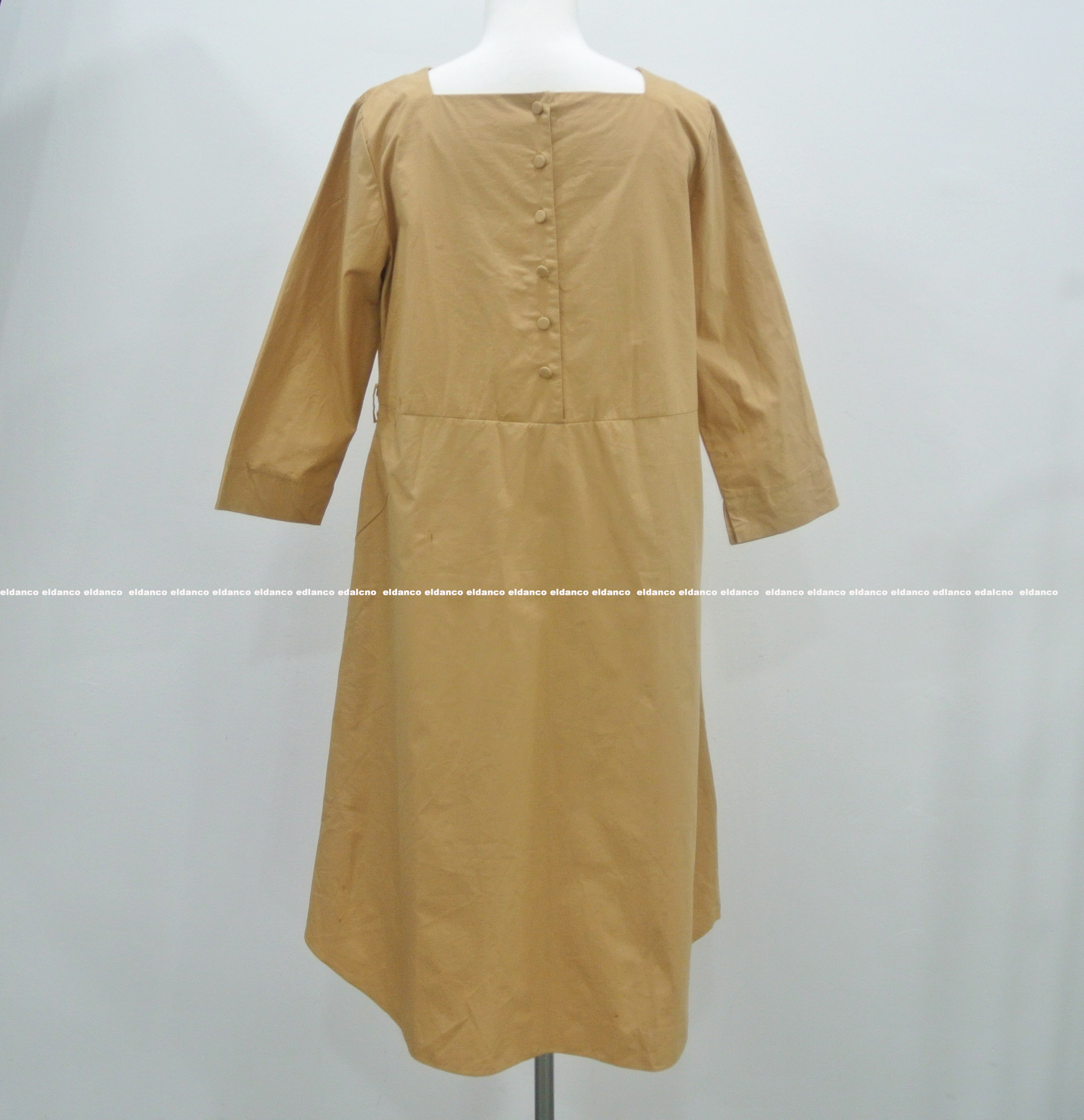 Ruzupit double-sided buttons Long dress Pregnant w