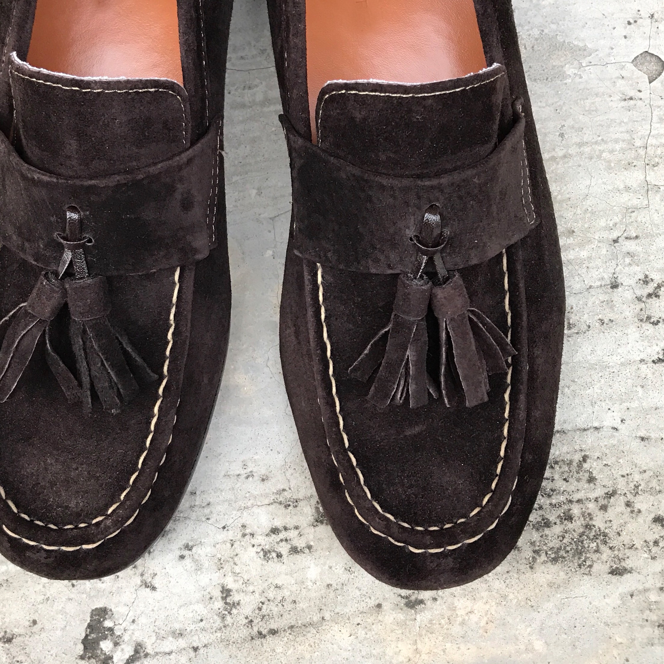 Men's suede tassel looper handmade shoes 7color