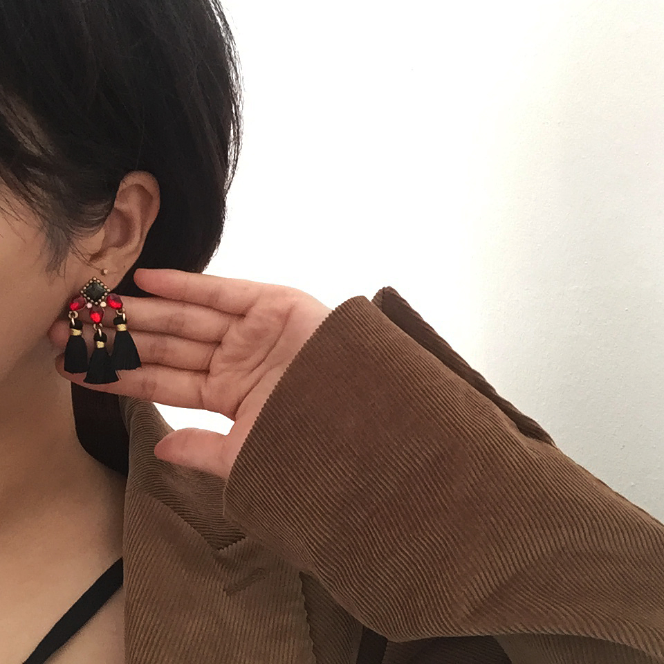 Tasswood earrings 5 ​​species 8900 won Tassle autu